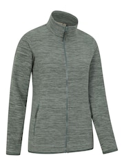 Mountain Warehouse Green Womens Snowdon Melange II Full-Zip Fleece - Image 3 of 5