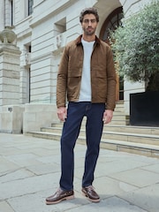 Tan Brown 100% Cotton Corduroy Collar Shacket - Image 3 of 14