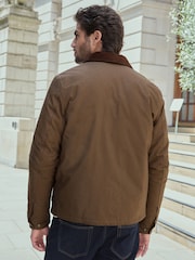 Tan Brown 100% Cotton Corduroy Collar Shacket - Image 4 of 14