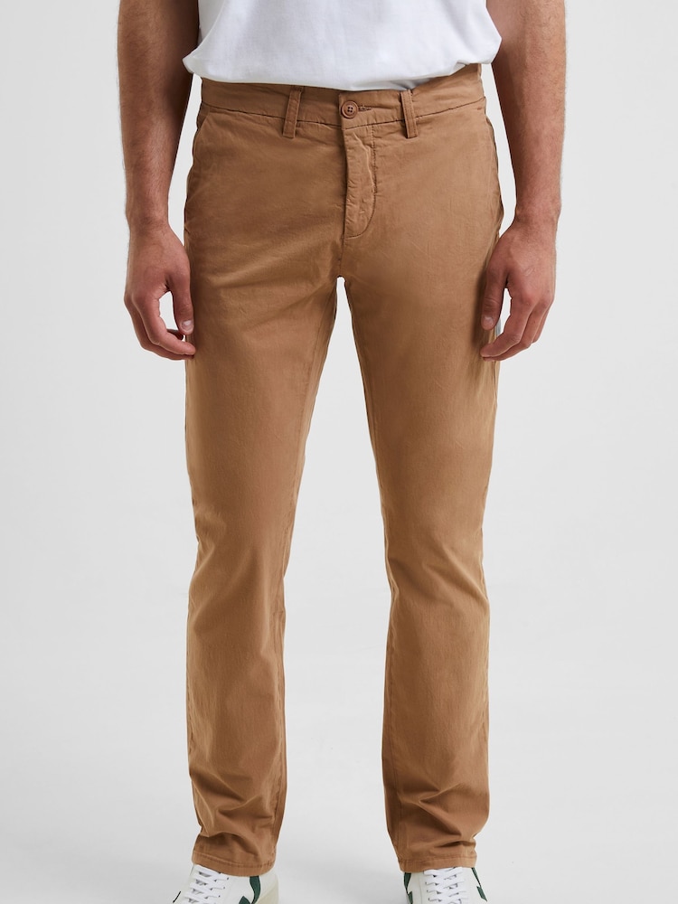 French Connection Brown Stretch Chino Trousers - Image 2 of 3 French Connection Brown Stretch Chino Trousers - Image 2 of 3