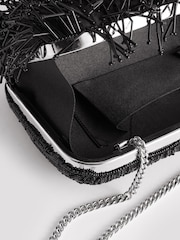 Black Tassel Beaded Clutch Bag - Image 8 of 8