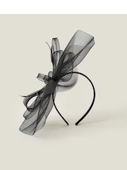 črna - Accessorize Mini Mia Crin Fascinator - Slika 1 iz 4