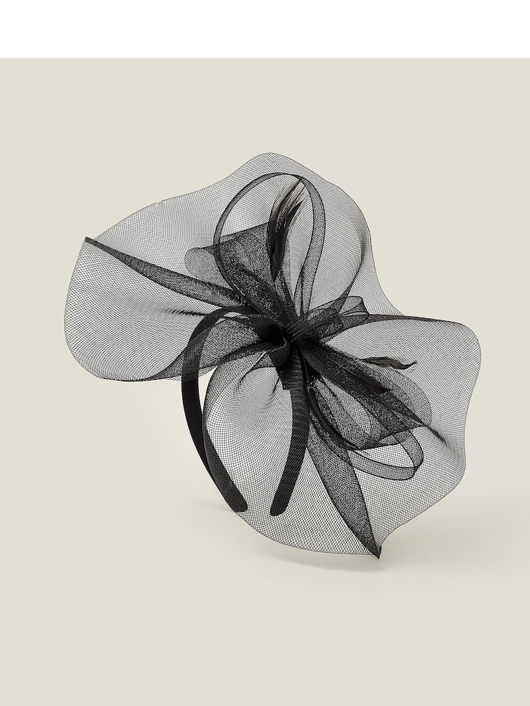 črna - Accessorize Mini Mia Crin Fascinator - Slika 2 iz 4