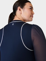 Sweaty Betty Navy Blue Puff Long Sleeve Top - Image 3 of 6