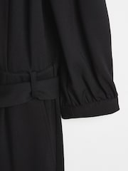 Oliver Bonas Black Button Through Jersey Jumpsuit - Image 8 of 8