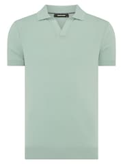 Remus Uomo Green Slim Fit Knitted 100% Cotton Short Sleeve Polo Shirt - Image 6 of 6