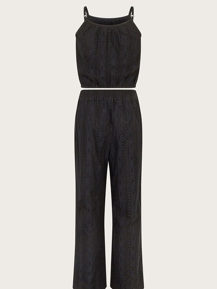 Monsoon Black Lace Top And Trousers Set - Image 2 of 3