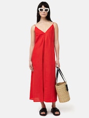 Jigsaw Red 100% Linen Sundress - Image 1 of 7