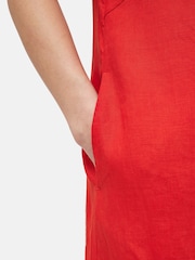 Jigsaw Red 100% Linen Sundress - Image 4 of 7