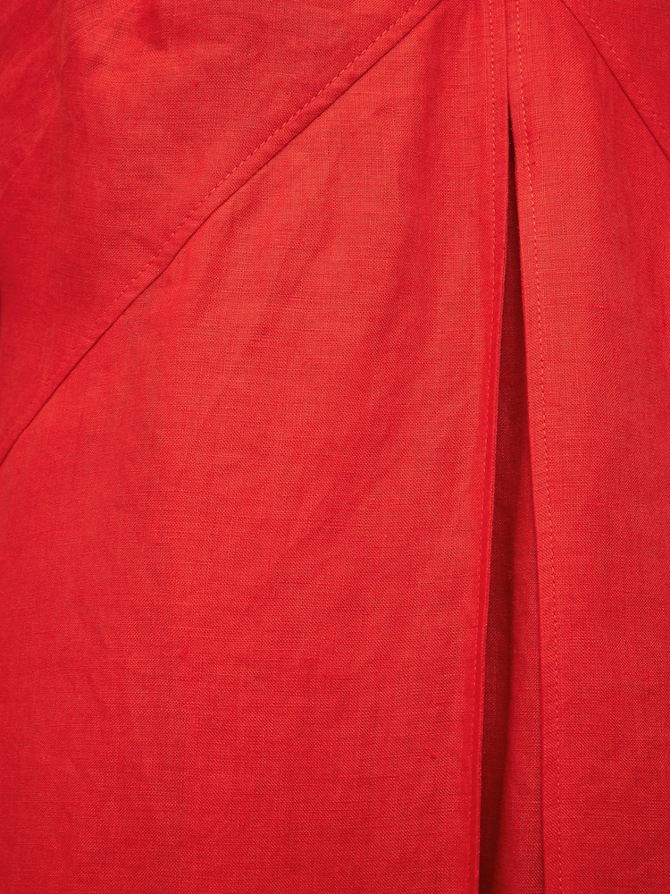 Jigsaw Red 100% Linen Sundress - Image 7 of 7