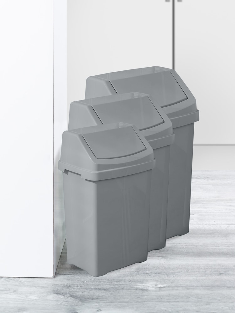 Wham Silver 3 Piece Casa Bin Set - Image 2 of 6