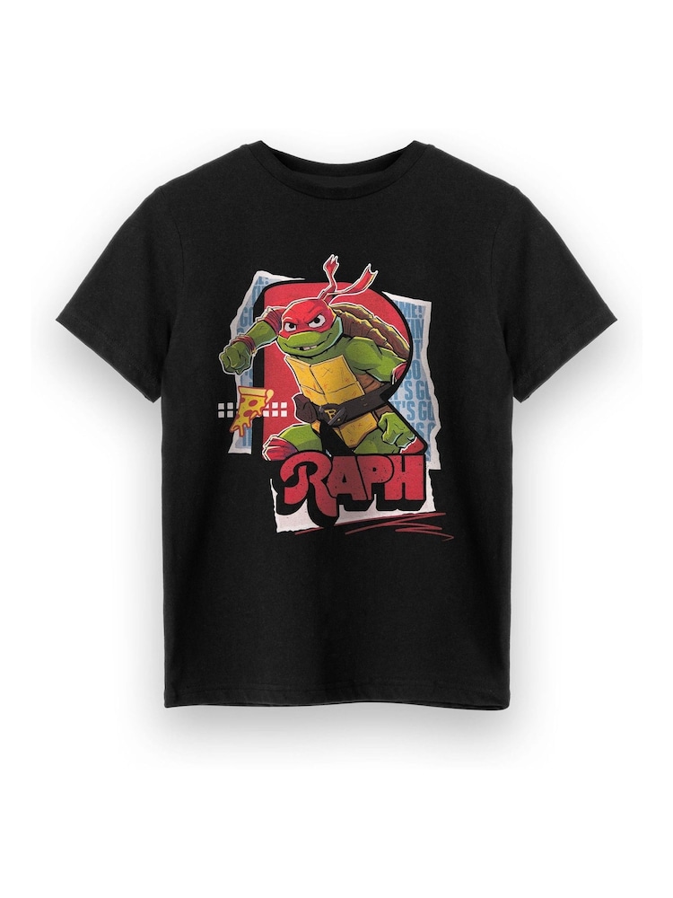 Vanilla Underground Raph Black Boys 100% Cotton Teenage Mutant Ninja Turtles T-Shirt - Image 1 of 6 Vanilla Underground Raph Black Boys 100% Cotton Teenage Mutant Ninja Turtles T-Shirt - Image 1 of 6