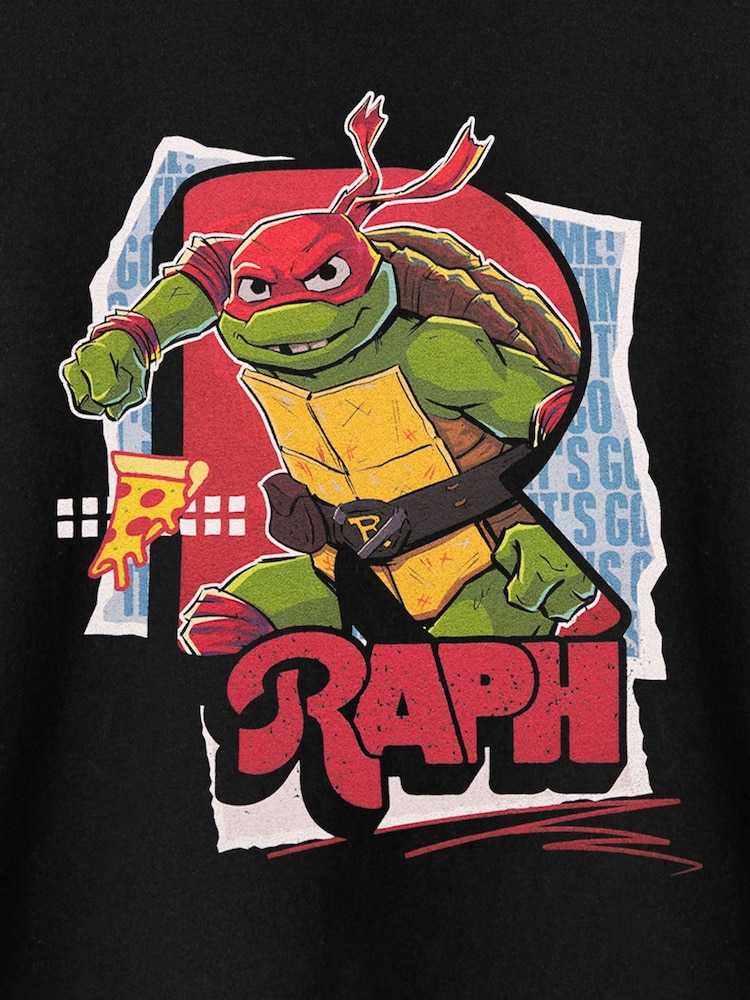 Vanilla Underground Raph Black Boys 100% Cotton Teenage Mutant Ninja Turtles T-Shirt - Image 6 of 6 Vanilla Underground Raph Black Boys 100% Cotton Teenage Mutant Ninja Turtles T-Shirt - Image 6 of 6