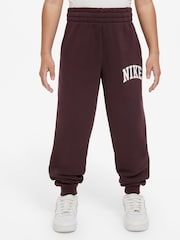 Nike Burgundy Red Club Varsity Logo Fleece Joggers - Image 1 of 3