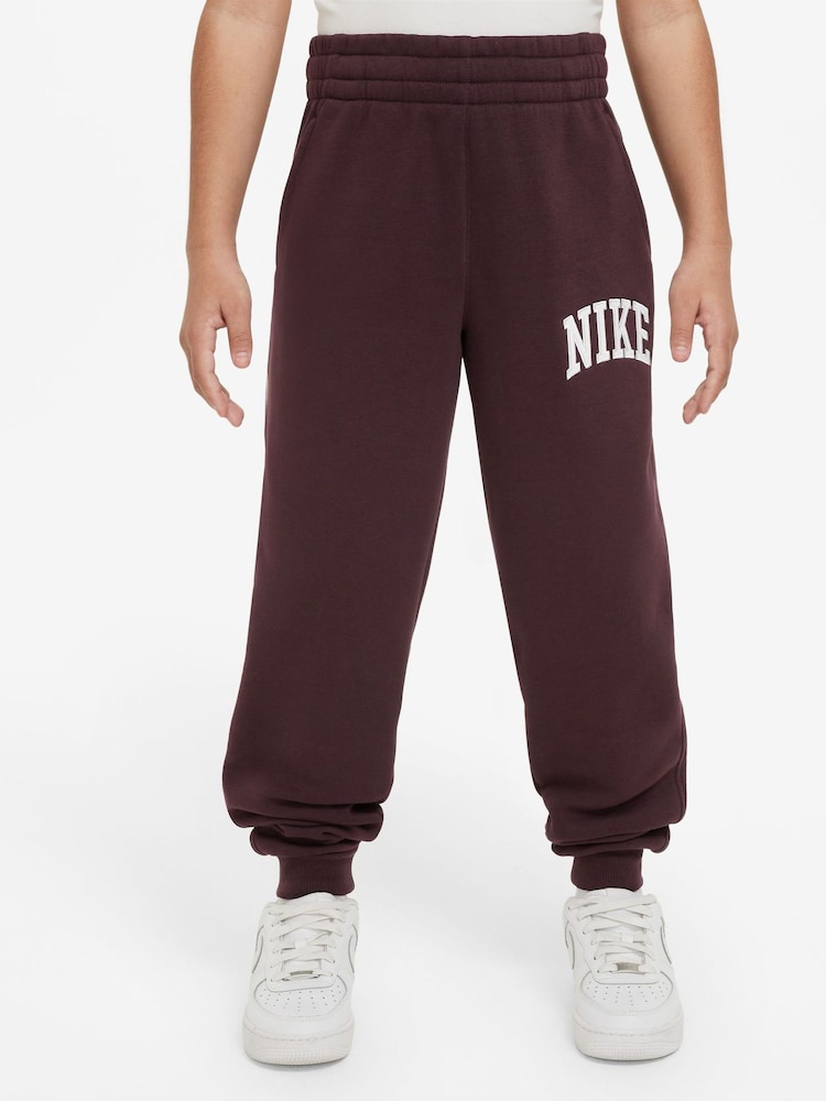 Nike Burgundy Red Club Varsity Logo Fleece Joggers - Image 1 of 3