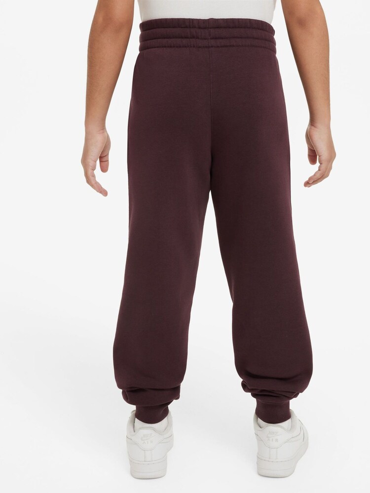 Nike Burgundy Red Club Varsity Logo Fleece Joggers - Image 2 of 3