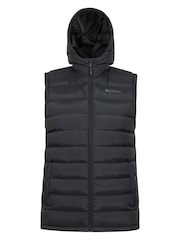 Mountain Warehouse Black Seasons Mens Water-Resistant Hooded Padded Gilet - Image 7 of 9