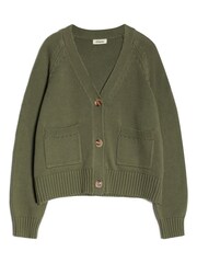 Albaray Green Relaxed 100% Cotton Cardigan - Image 5 of 5