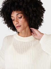 Sweaty Betty Lily White Hera Open Back Sweater - Image 5 of 7
