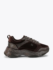 KG Kurt Geiger Brown Luster Trainers - Image 1 of 5