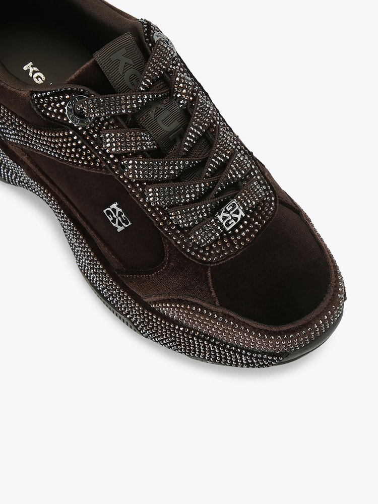 KG Kurt Geiger Brown Luster Trainers - Image 5 of 5 KG Kurt Geiger Brown Luster Trainers - Image 5 of 5