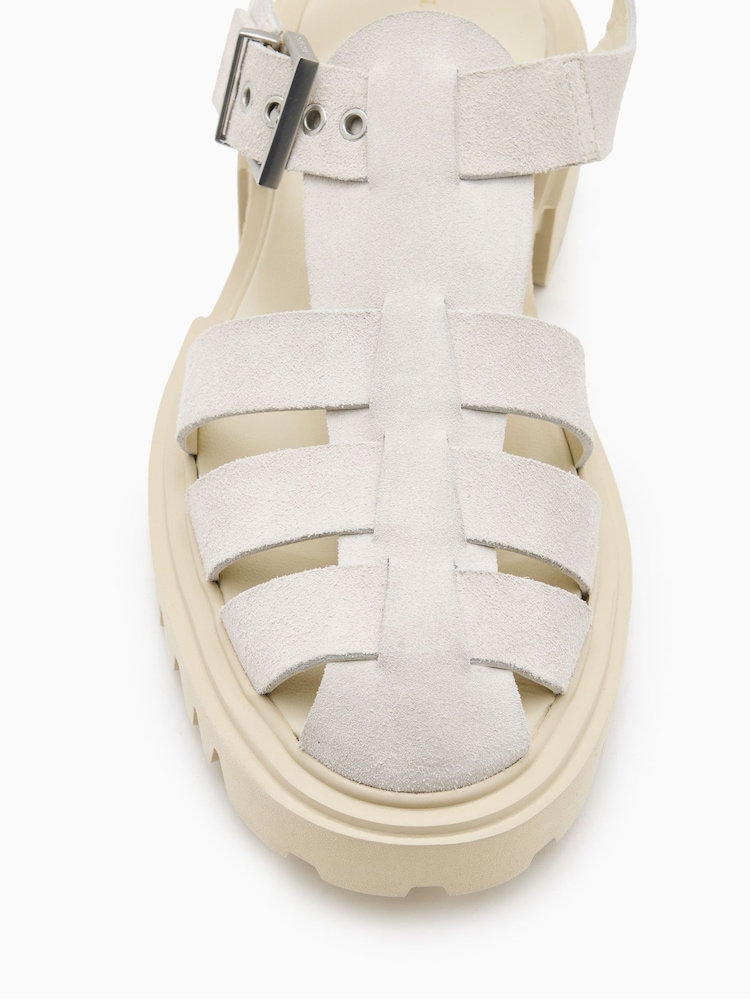 AllSaints White Nessa Sandals - Image 2 of 5