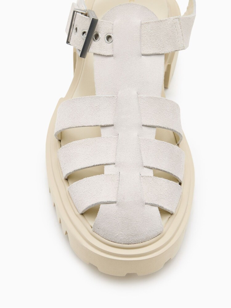 AllSaints White Nessa Sandals - Image 2 of 5 AllSaints White Nessa Sandals - Image 2 of 5