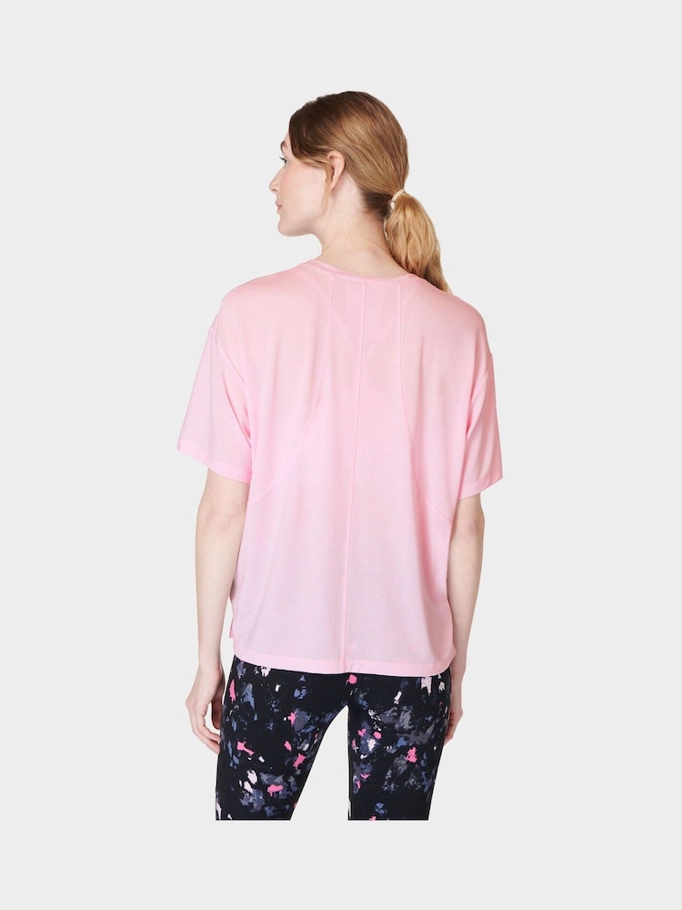 Sweaty Betty Pink Essential Crew Neck T-Shirt - Image 2 of 16 Sweaty Betty Pink Essential Crew Neck T-Shirt - Image 2 of 16