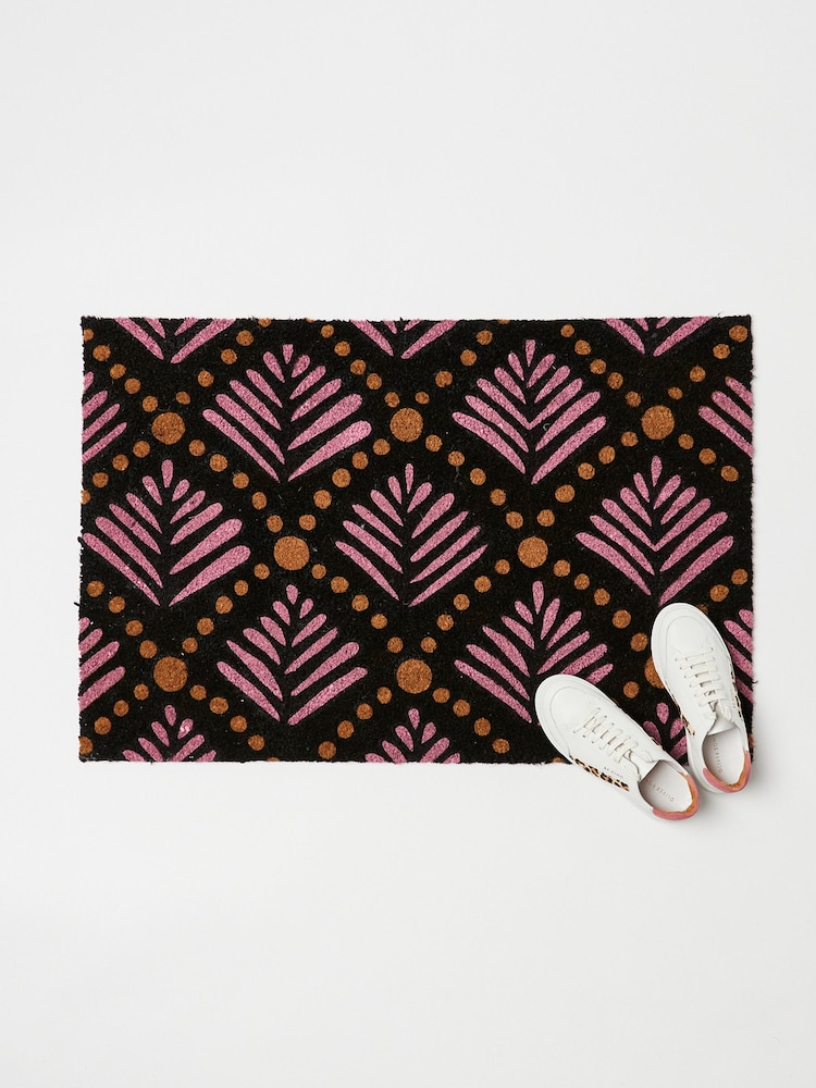 Oliver Bonas Black Leaf Doormat - Image 2 of 4 Oliver Bonas Black Leaf Doormat - Image 2 of 4