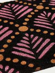 Oliver Bonas Black Leaf Doormat - Image 3 of 4