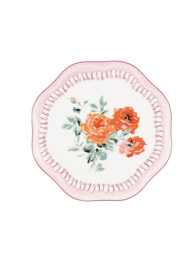 Cath Kidston Pink Archive Rose Set of 4 Side Plates - Image 2 of 3