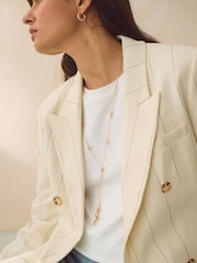 Gold Tone Diamond Y Necklace Made With Recycled Metals - Image 1 of 5