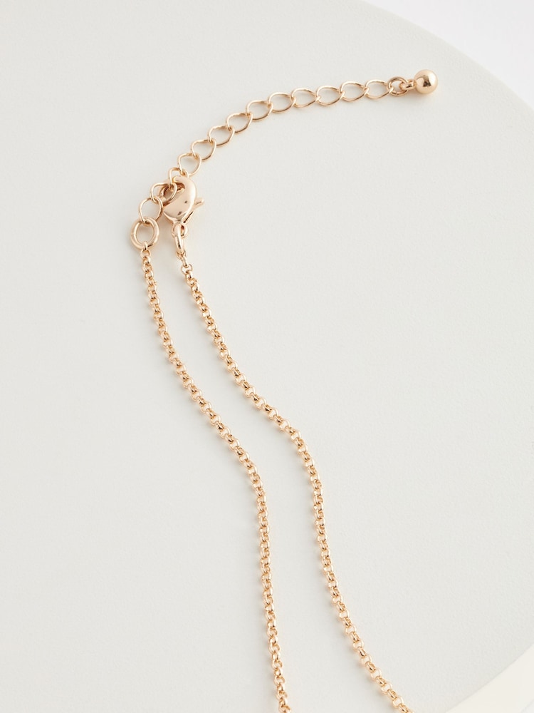 Gold Tone Diamond Y Necklace Made With Recycled Metals - Image 5 of 5 Gold Tone Diamond Y Necklace Made With Recycled Metals - Image 5 of 5