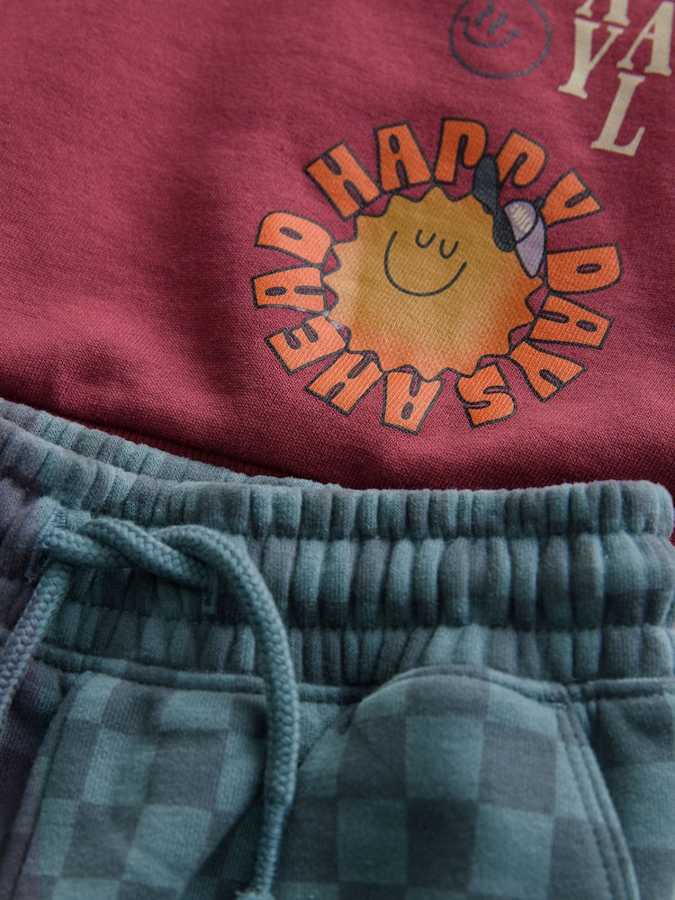 Rojo burdeos - Conjunto de sudadera y pantalones de chándal de algodón 100 % con estampado en la parte posterior (3 meses-7 años) - Imagen 9 de 9 Rojo burdeos - Conjunto de sudadera y pantalones de chándal de algodón 100 % con estampado en la parte posterior (3 meses-7 años) - Imagen 9 de 9