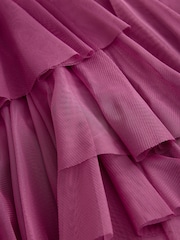 Berry Purple Mesh Layered Skirt (3-16yrs) - Image 7 of 7