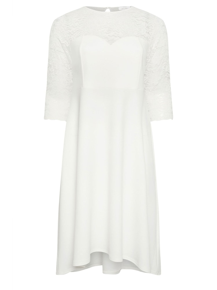 Buy Yours Curve White Lace Sweetheart Dress from the Next UK online shop