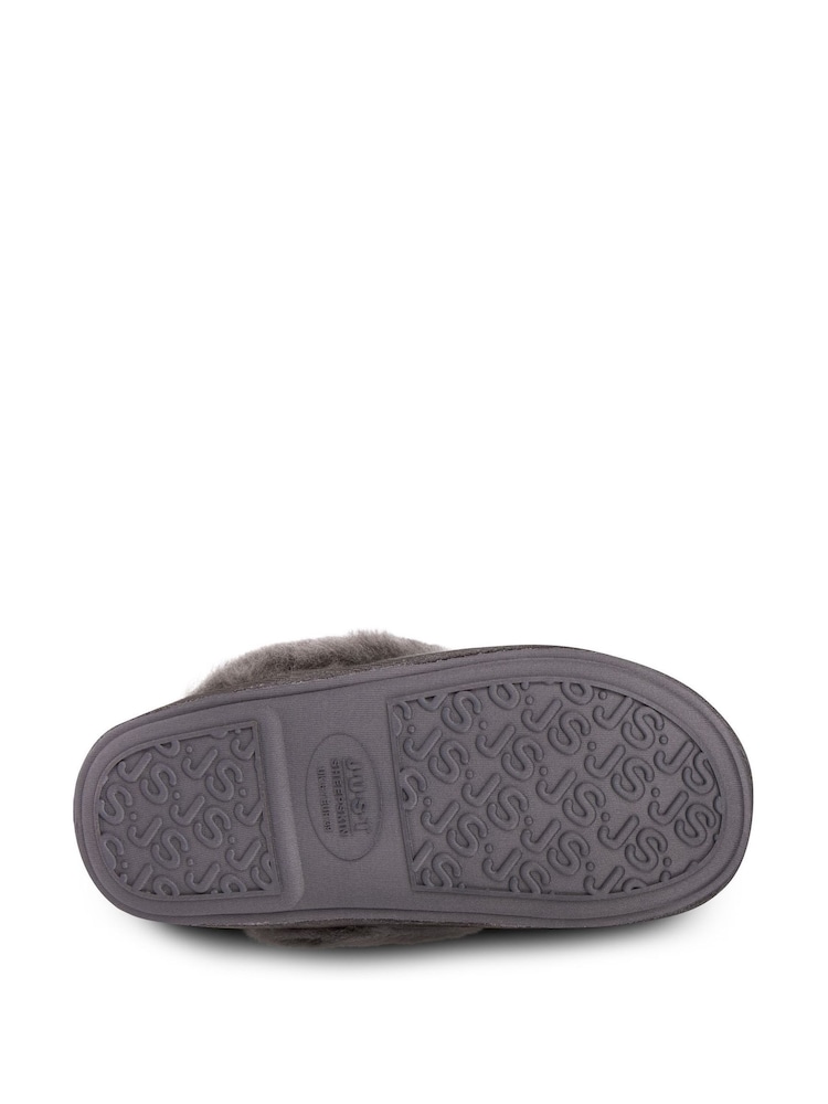 Just Sheepskin Dark Grey Ladies Duchess Slippers - Image 5 of 5