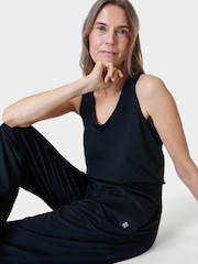 Sweaty Betty Black Gaia Performance Yoga Jumpsuit - Image 3 of 7