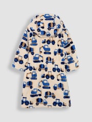 JoJo Maman Bébé Stone Tractor Printed Dressing Gown - Image 2 of 5