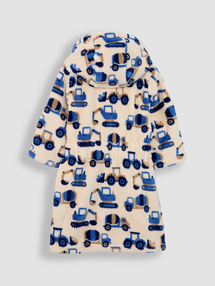 JoJo Maman Bébé Stone Tractor Printed Dressing Gown - Image 2 of 5