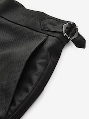 Черный - EDIT Tape Detail Wide Leg Tuxedo Trousers - Image 6 of 9