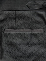 Черный - EDIT Tape Detail Wide Leg Tuxedo Trousers - Image 8 of 9