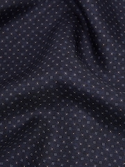 Reiss Navy Marasusa Reversible Silk Pocket Square - Image 5 of 5