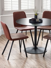 Julian Bowen Set of 2 Brown Goya Dining Chairs - Image 2 of 5