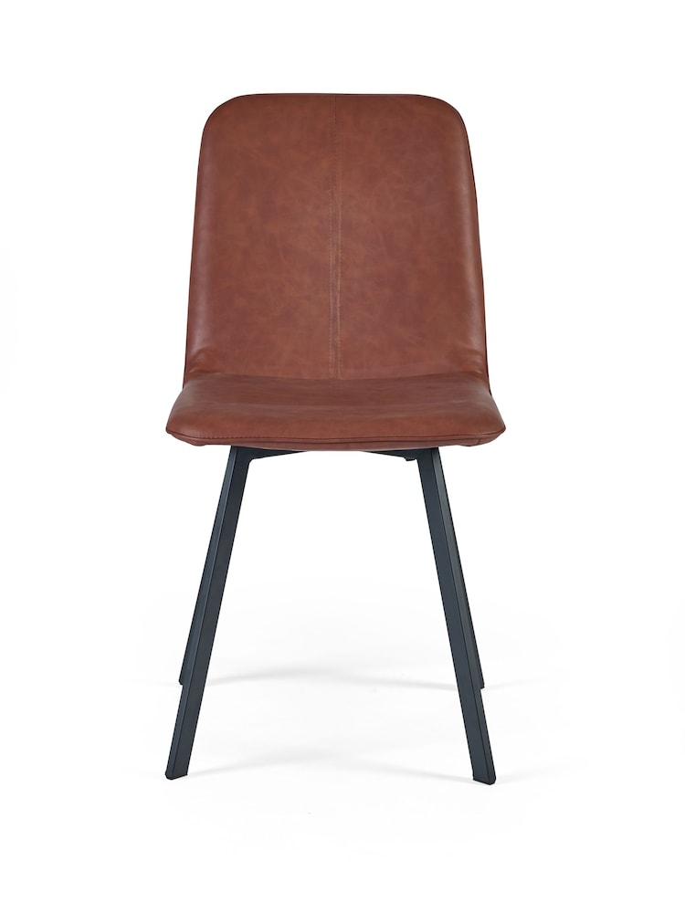 Julian Bowen Set of 2 Brown Goya Dining Chairs - Image 5 of 5