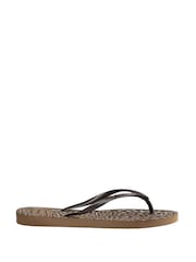 Havaianas Slim Natural Animal Print Sandals - Image 2 of 6