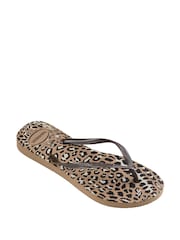 Havaianas Slim Natural Animal Print Sandals - Image 3 of 6