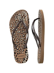 Havaianas Slim Natural Animal Print Sandals - Image 5 of 6