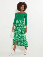 Joe Browns Green Slim Fit Bardot Jersey Top - Image 4 of 5