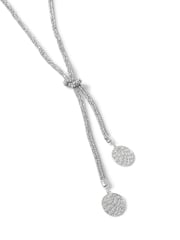 Aela Silver Tone Stone Tube Lariat Necklace - Image 2 of 2